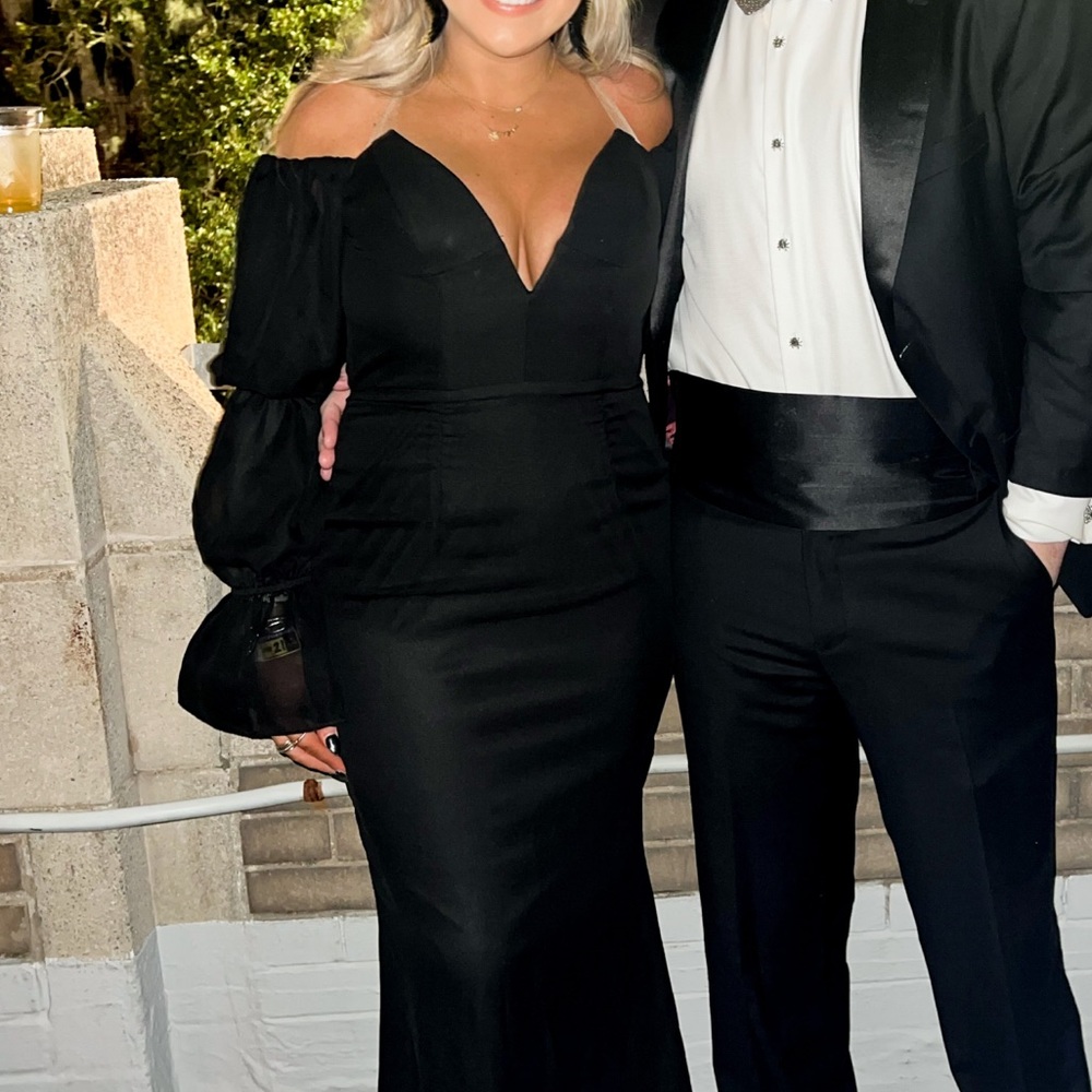 KATIE MAY ESTELLA GOWN IN BLACK